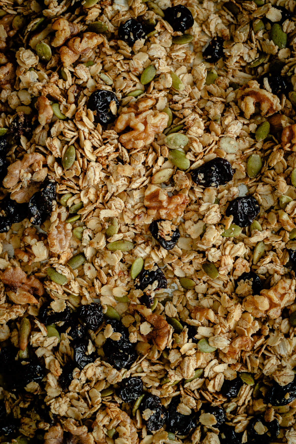 close up of Cherry Walnut Granola