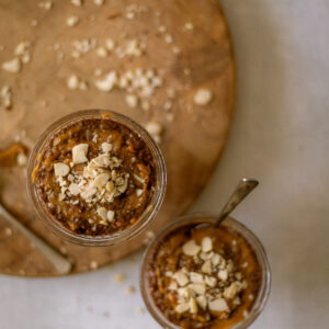 chocolate chia peanut butter pudding