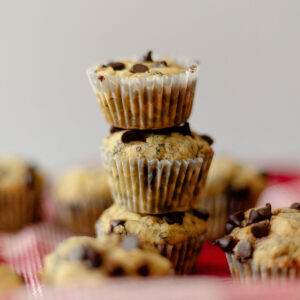 delicious gluten free banana bread mini muffins with chocolate chips