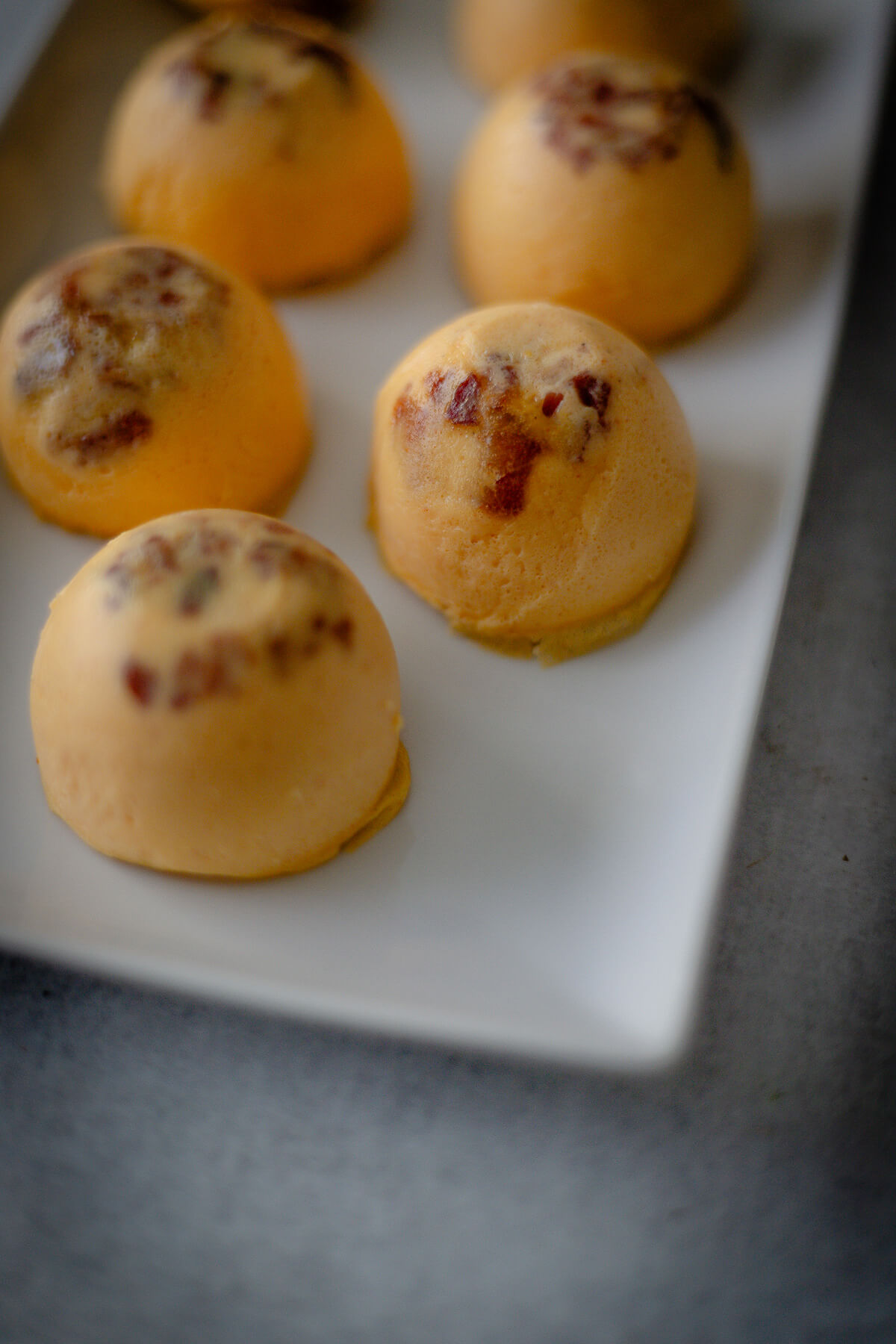 sous vide egg bites, cheddar and bacon, made in the instant pot